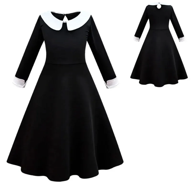 Gothic Cosplay For Girl Costume Vestidos For Kids Girls Mesh Party Dresses Carnival Costumes 5-14 Years Old