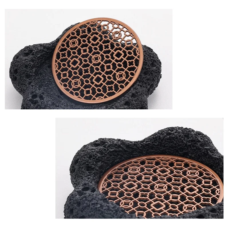 

B28C-Japanese Tableware Rock Sushi Plate Coal Ball Volcanic Stone Swing Plate Sushi Dish Plate