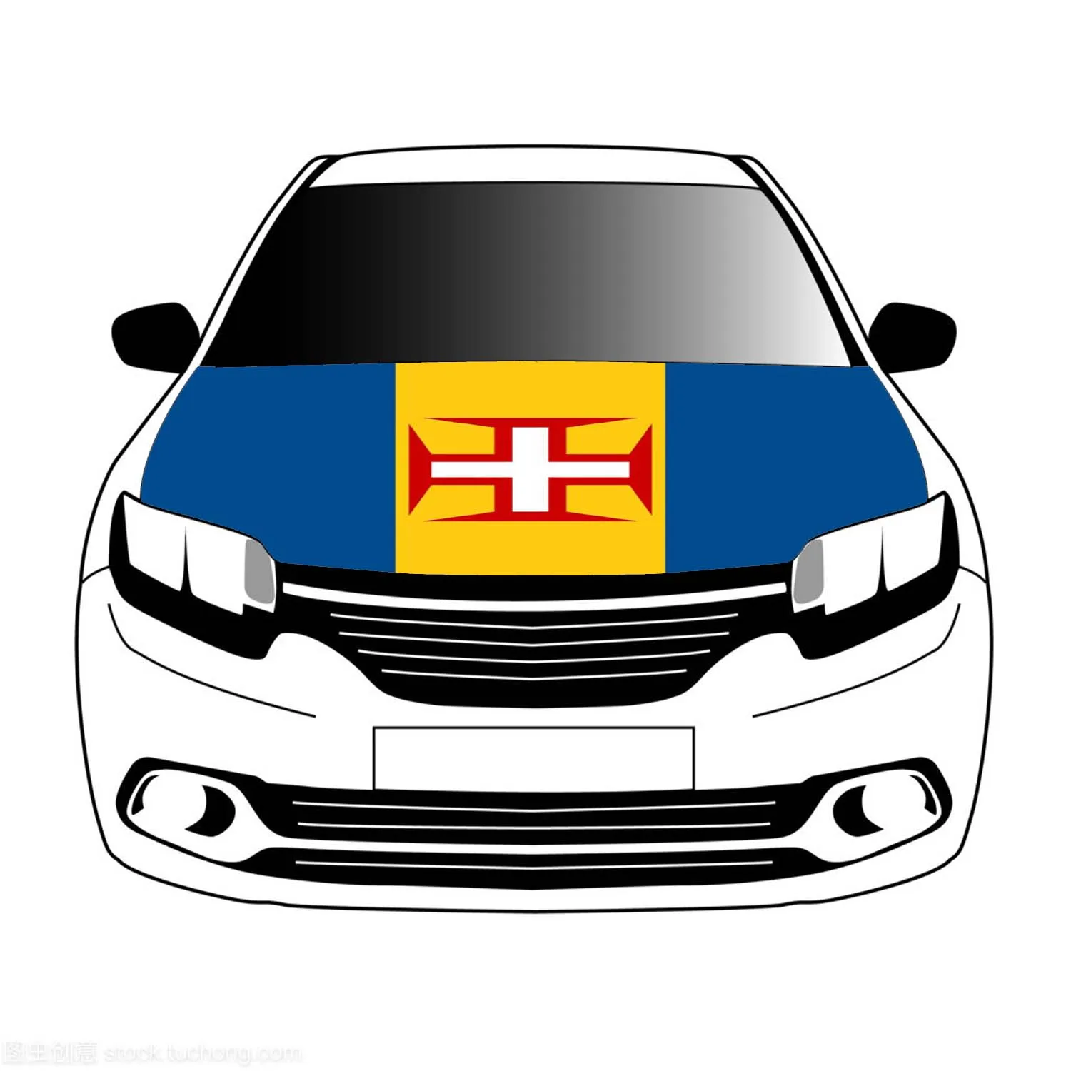 Madeira flag flags car Hood cover 3.3x5ft/5x7ft 100% polyester banner Digital Printing Activities festivals and car use