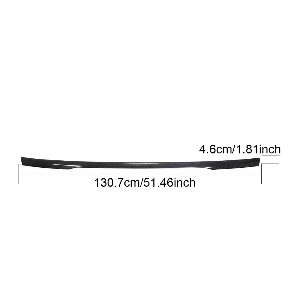 Dry Carbon Fiber L494 Rear Door Wing Spoiler Trim Moulding Cover for Land Rover Range Rover Sport Utility 4-Door 2014-2020