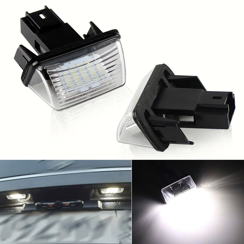 

2pc LED License Number Plate Light For Citroen C3 C4 C5 Berlingo Saxo Xsara Picasso For Peugeot 206 207 306 307 308 5008