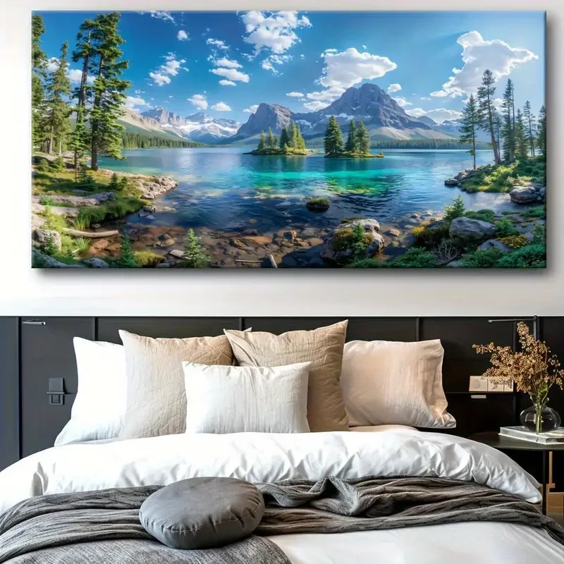 

Beautiful Mountain Tree Lake Landscape Diy 5D Diamond Painting Kits Full Diamond Mosaic Embroidery Big Size For Home Decor