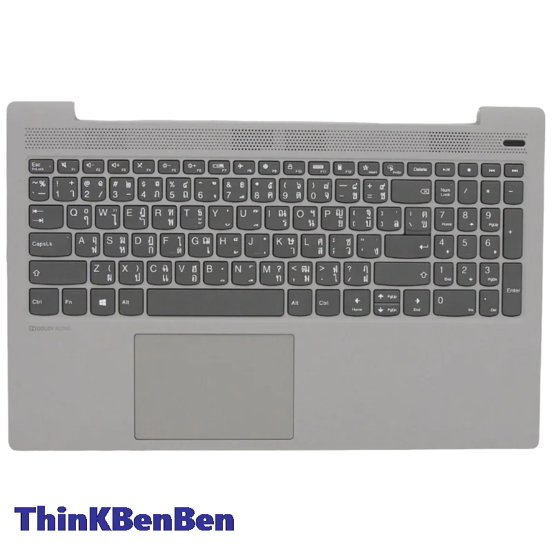 TH Thai Platinum Grey Keyboard Upper Case Palmrest Shell Cover For Lenovo Ideapad 5 15 ITL05 IIL05 ALC05 ARE05 5CB0X56292