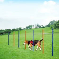 Poles ONLY for Pet Dog Agility Training Pet Running Obstacle Poles Training Jumping Outdoor Sports Pole Dog Training Stick Rods