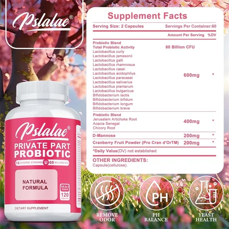 Private Parts Probiotics - Balances Women's PH Levels, Reduces Vaginal Odor, Promotes Vaginal & Urinary Health,Enhances Immunity