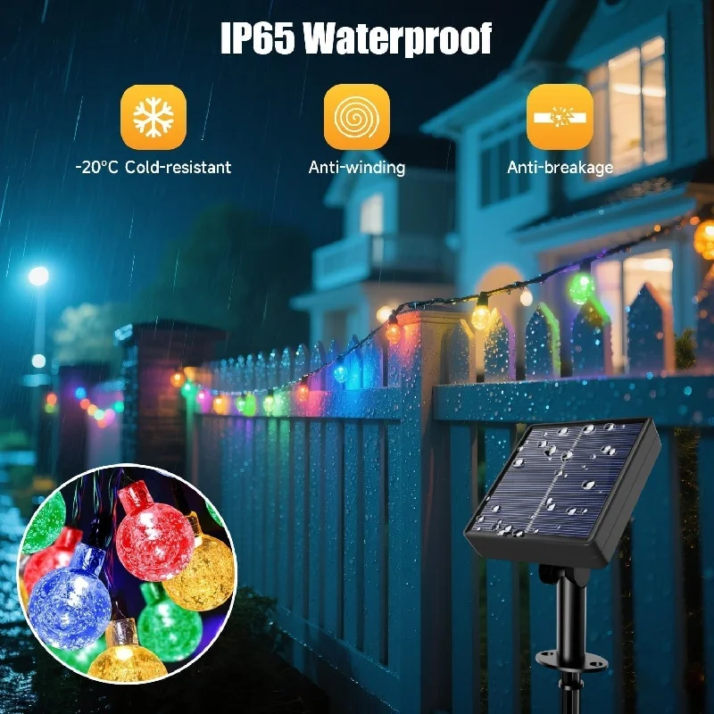 

Fairy Ball LED Solar String Lights Outdoor Garden Decor Hanging Lamp Ambiance Powered by Solar Energy