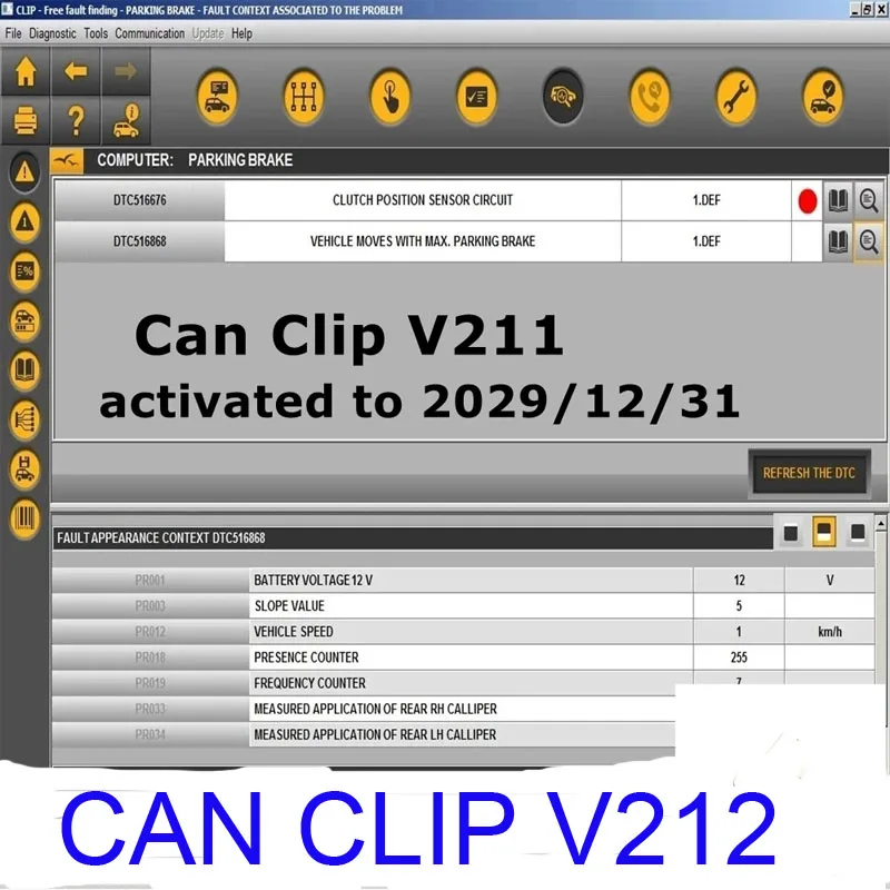 2024 Lastest For Renault Can Clip V212  Cars Software With Keygen untill 2029 Reprogramming Airbag test measurements Multimeter