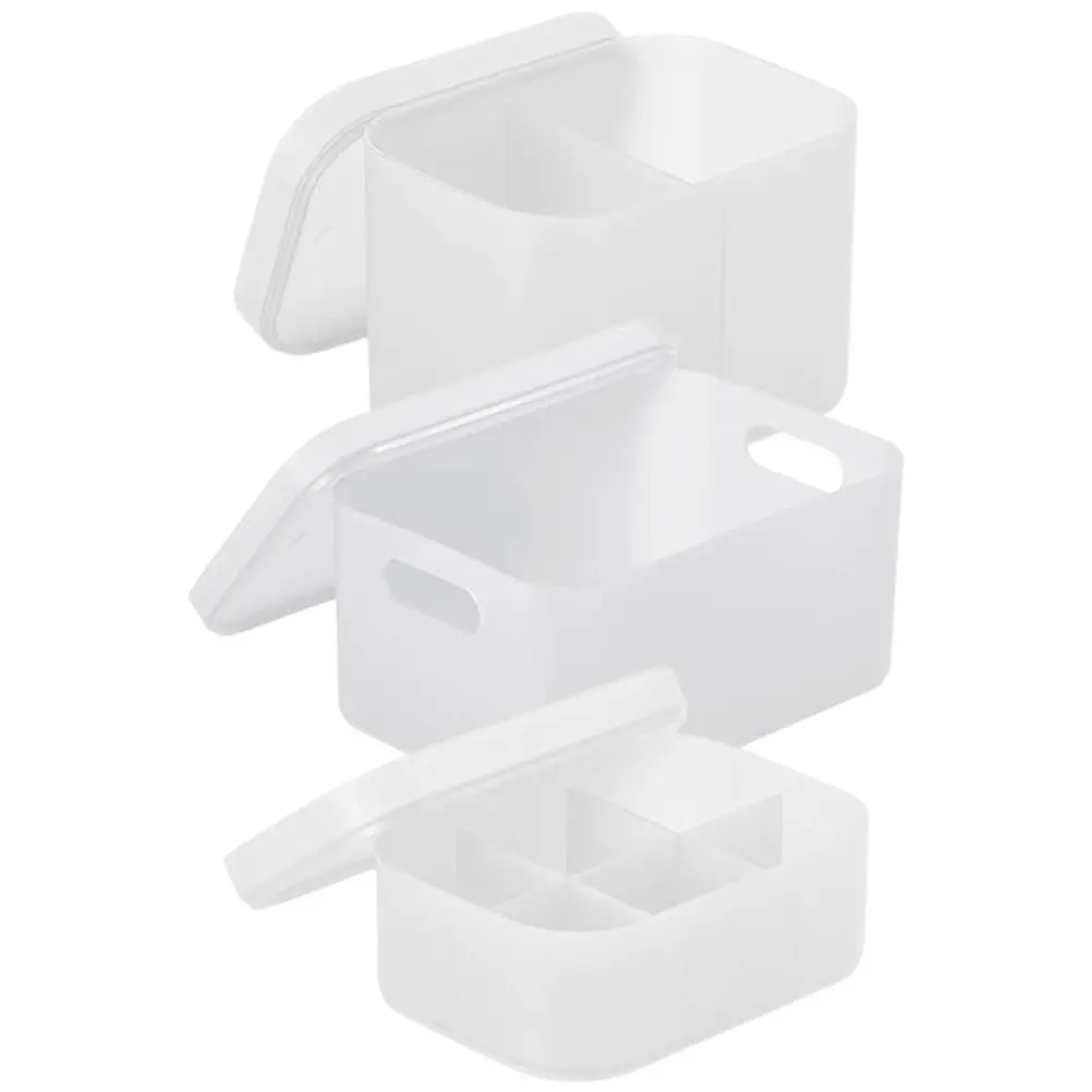 

Набор из 3 пластиковых органайзеров для хранения косметики: для рабочего стола, туалетного столика, столешницы, для ухода за кожей, лаков для ногтей, парфюмерии