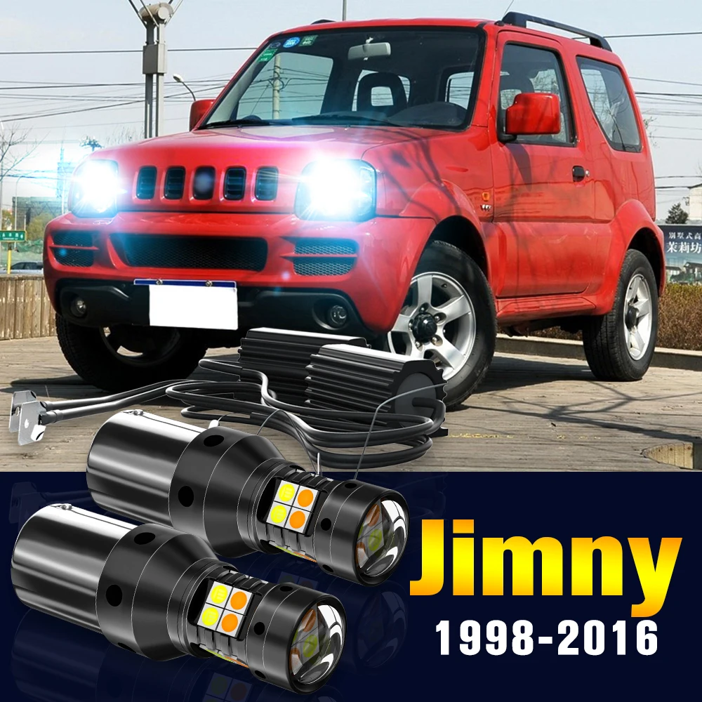 

2pcs LED Dual Mode Turn Signal+Daytime Running Light DRL Lamp For Suzuki Jimny 1998-2016 2008 2009 2010 2011 2012 Accessories