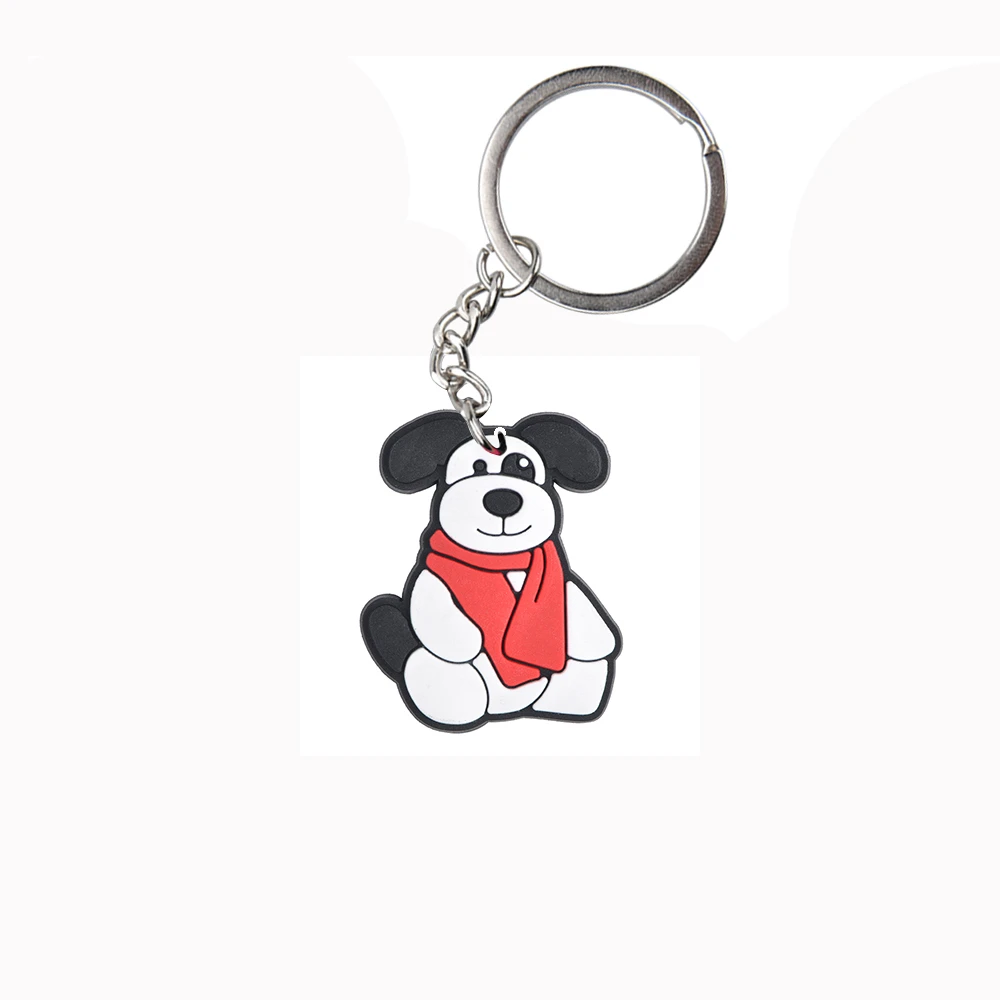 1pcs X-mas Jelly Animals Keychains Cartoon Bear Dog Cat Keyrings Lovely Anime Penguin Bag Wallet Accessories Christmas Gifts