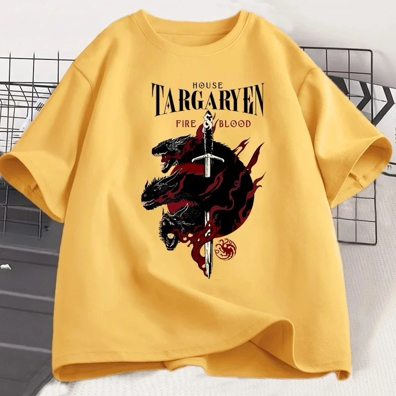 2026 Herren-T-Shirt „Game of Thrones“, modisches kurzärmeliges Baumwoll-T-Shirt, bedrucktes Freizeit-T-Shirt, Streetwear – Detail 14