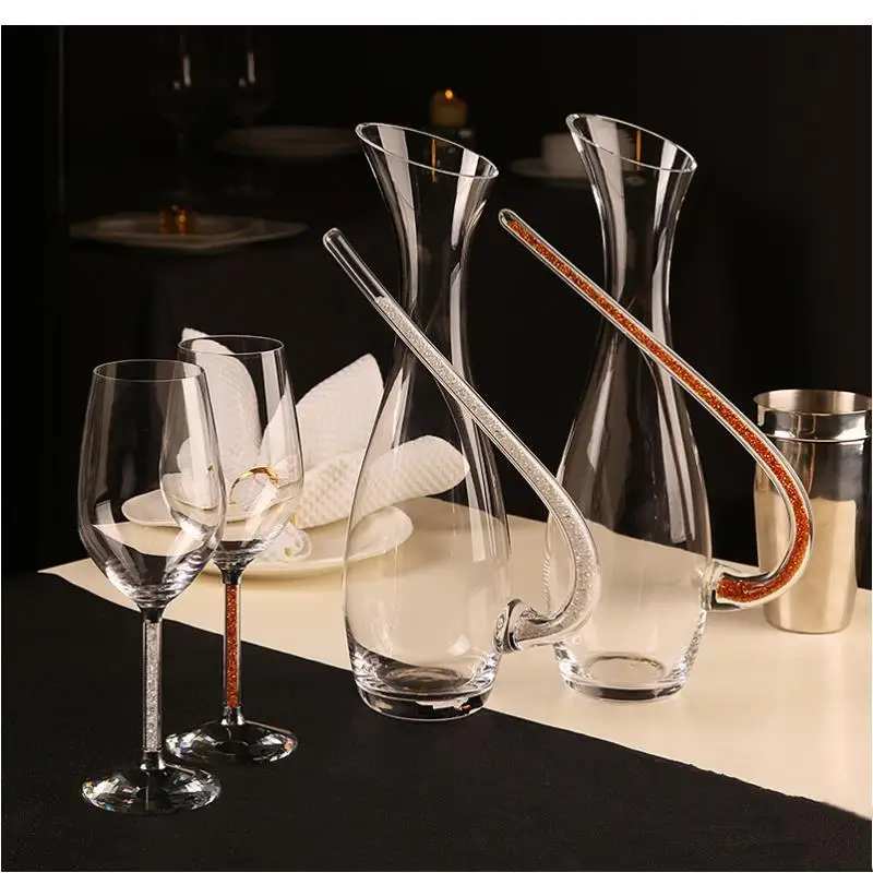 Crystal, Diamond, Glass, Champagne Glasses, Wine Decanter, Glass Set，home Bar, Red Pot, Bar Accessories