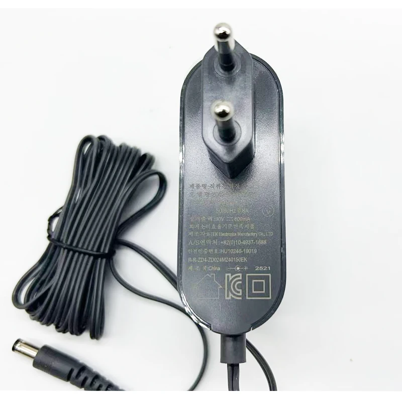 30v 0.8a adaptador de alimentação carregador adaptador universal conversor plugue da ue para aspirador varrendo parte do robô