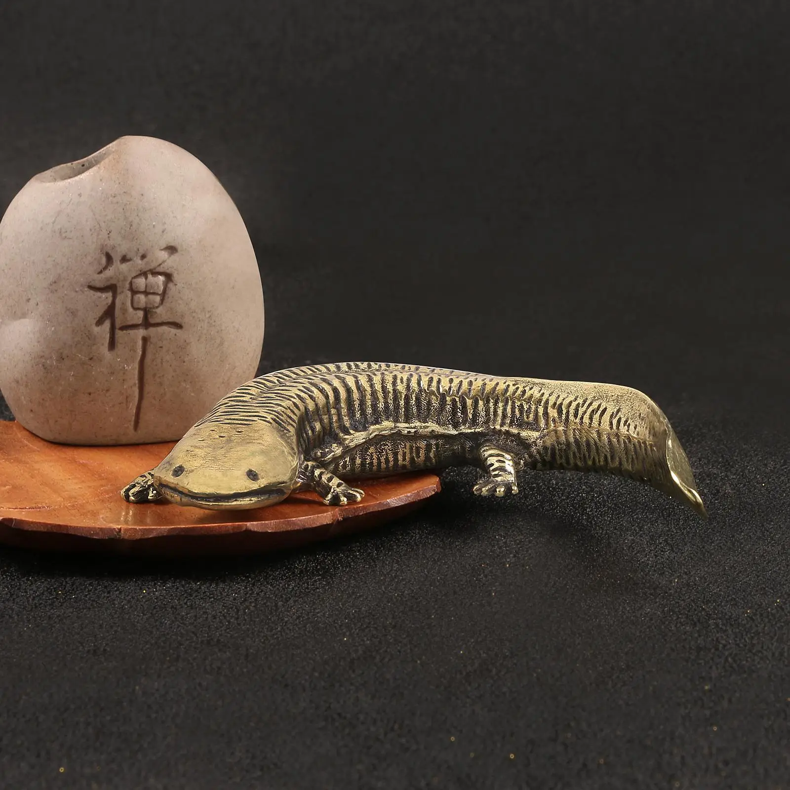 

Copper Salamander Sculpture Brass Animal Ornament Decor Realistic Small Home Decoration for Dining Room Cafe Table Tea House