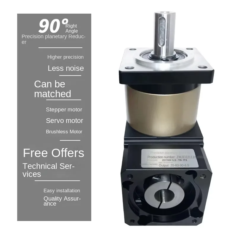 Precision Planetary Reducer 60/57 Stepping 90 Degree Right Angle Commutator 130 Servo Motor 80 Speed Reducers for CNC Helical