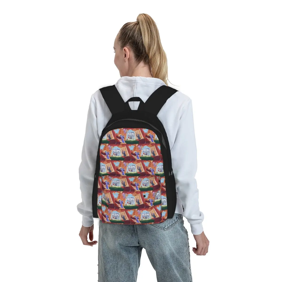 

Yeeps Hide And Seek Backpack Student BookBag Kids School Bag Computer Shoulder Bags for Men Women