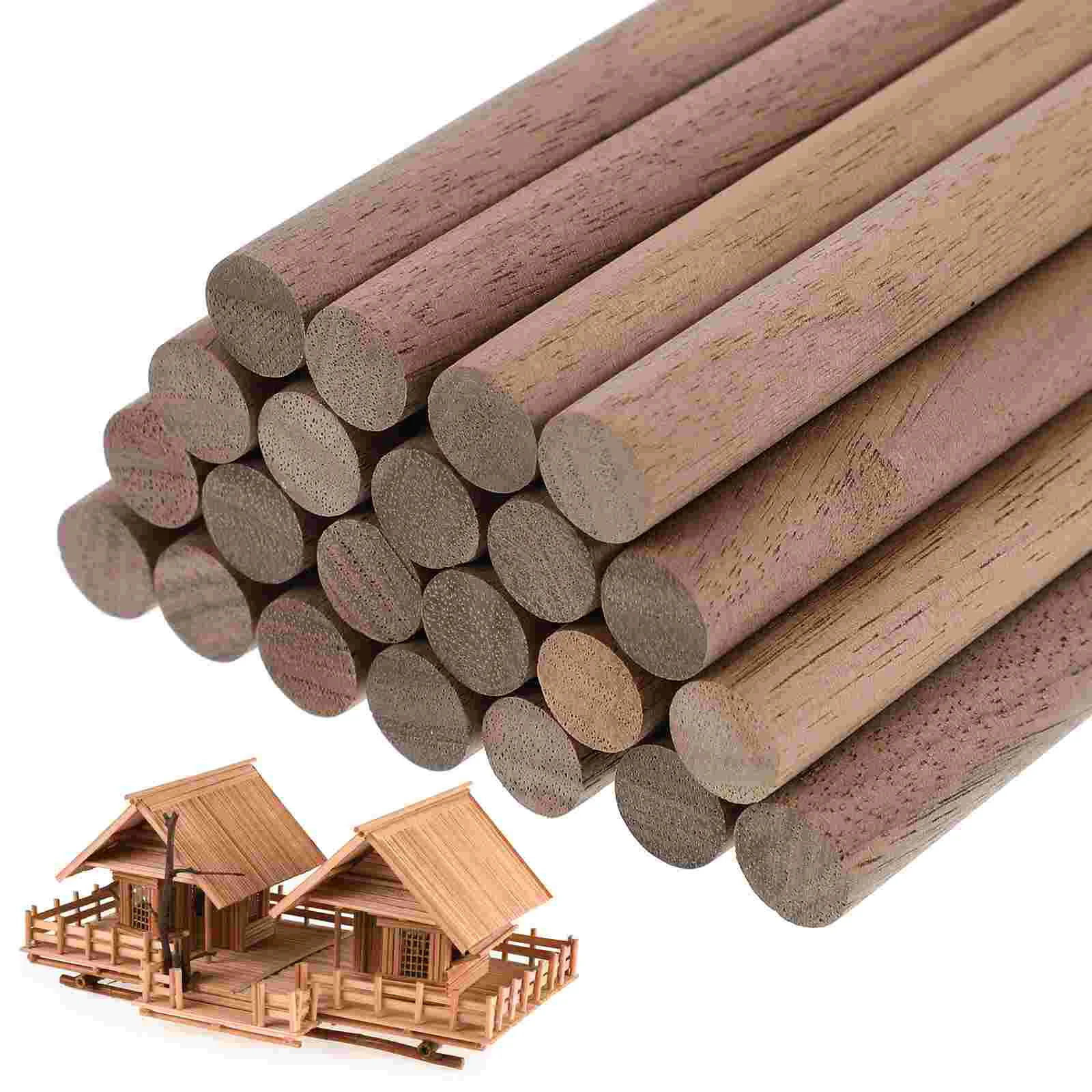 

24 Pcs Wooden Dowels For Crafts Dowel Rod Round Wood Dowels Wood Craft Strips Unfinished Wood Sticks For Crafts Diy Projects