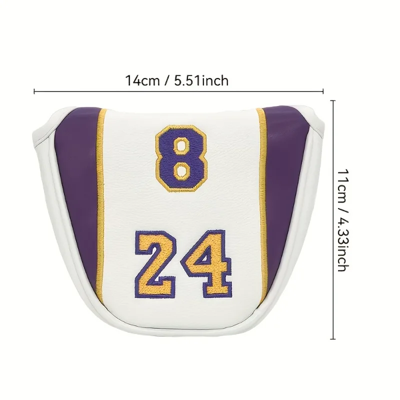 غطاء رأس متين لنادي الجولف بتصميم نجمي ورقمي - إغلاق مغناطيسي، واقي قضيب دفع الجولف، ملحقات الجولف