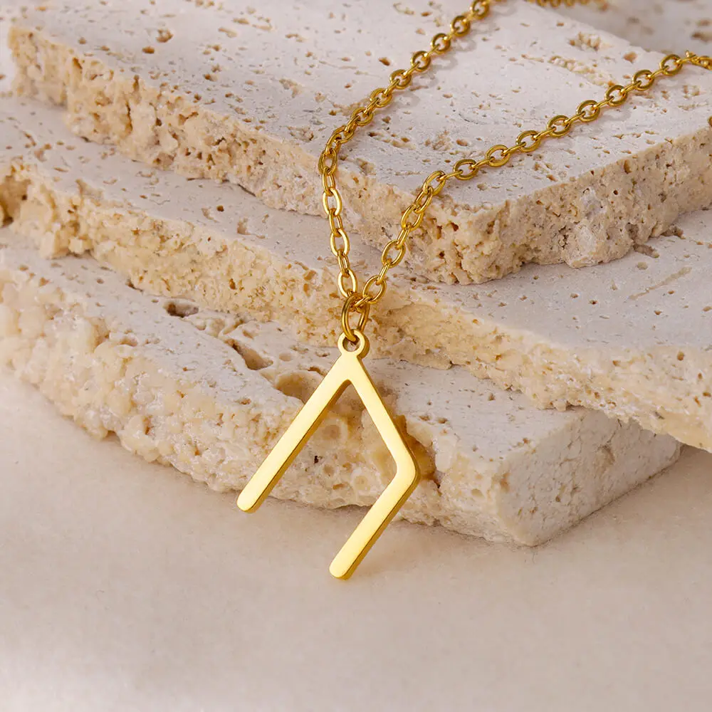Norse Runic Pendant Viking Rune Layering Necklace Women Dainty Minimalist Nordic Gift Women Elder Futhark Runes Charm Jewelry