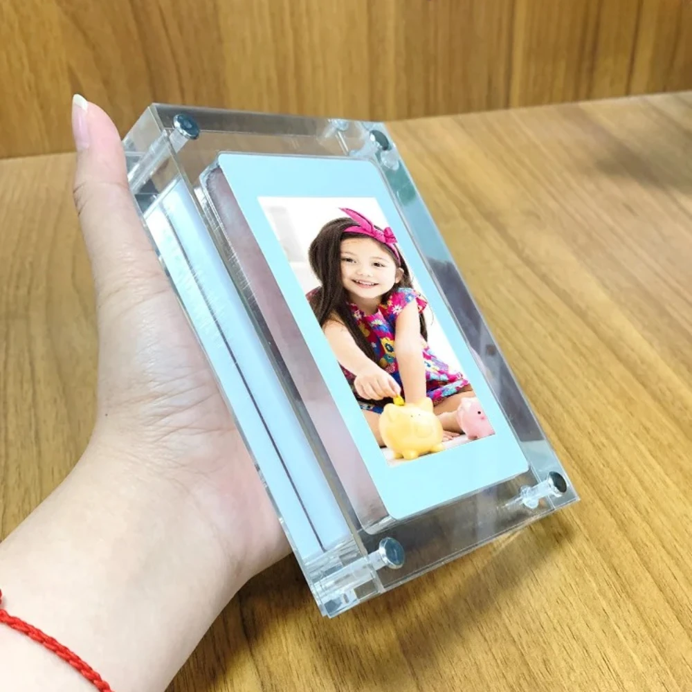 Acrylic Digital Photo Frame 5-inch 1000Mah Vertical Display Ips Screen 2GB Memory Electronic Photo Album Porta Retrato Digital