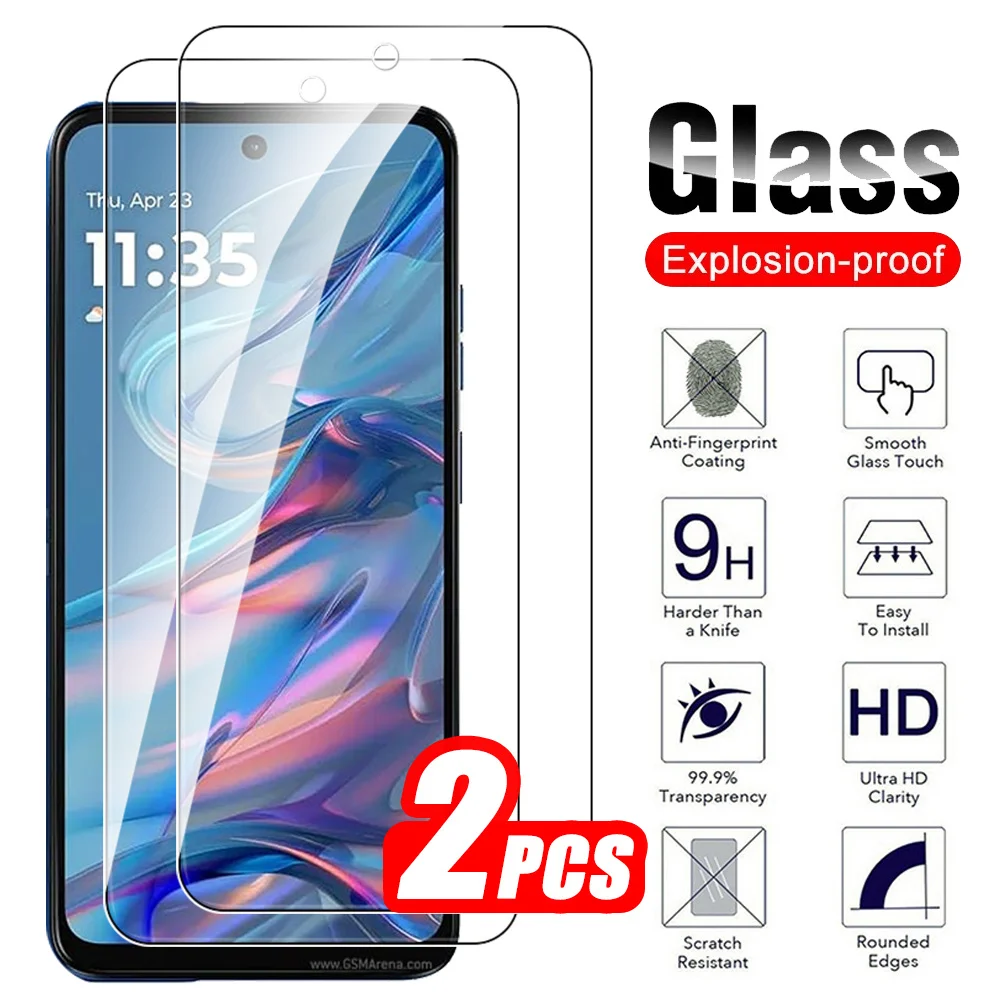 2Pcs For Motorola Moto G45 Protective Glass Clear Tempered Glass Moto G45 G 45 45G MotoG45 5G Screen Protector Films 6.5 inches