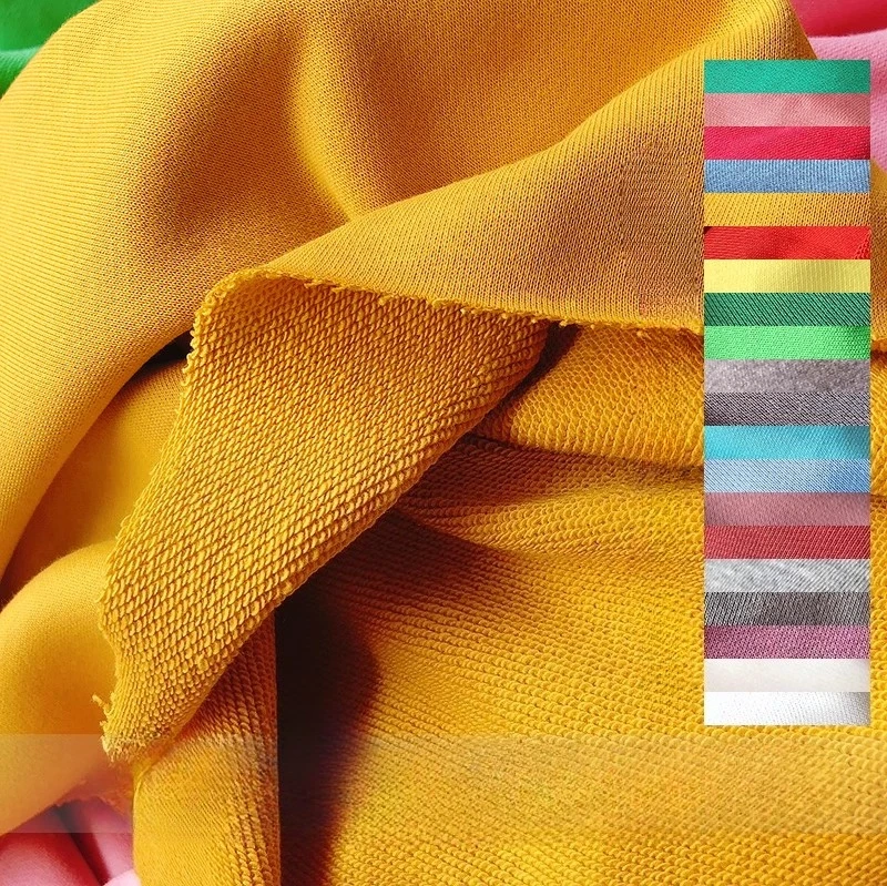 

100x180cm French Terry Loop Cotton Knitted Fabric Abrasion-Resistant Sweatshirt Sweater Suit Sports Casual Wear Comfortable