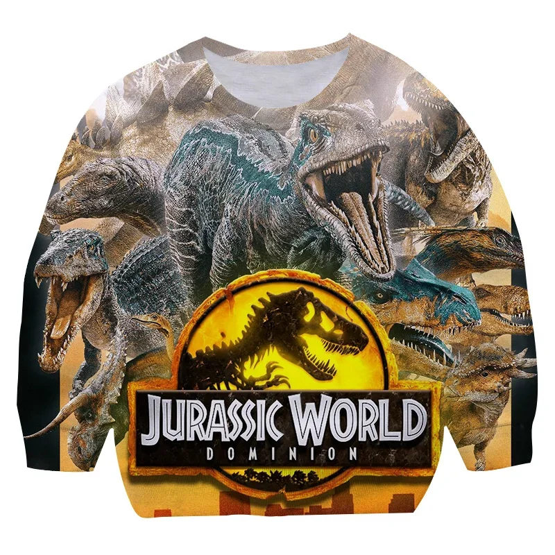 2022 New Jurassic World Park collar hoodie Boys girls Hoodie winter spring long sleeve sports pullover children dinosaur hoodie