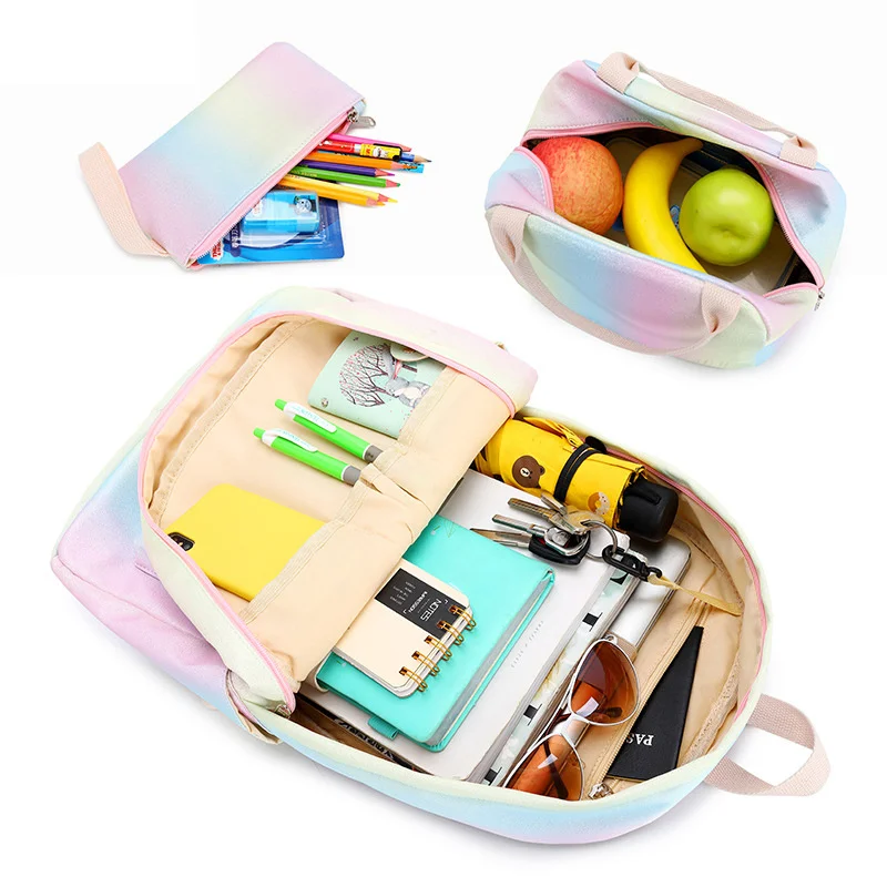 School Bags 3pc/set for Teenage Girls Kids Children Student Backpack Travel Teen Shoulder Bag Child Schoolbag New Women backpack