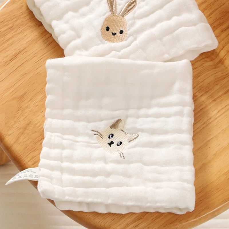 Q0KB – serviette en gaze coton pour bébé, serviette salive, toilette à séchage rapide, produit pour bébé