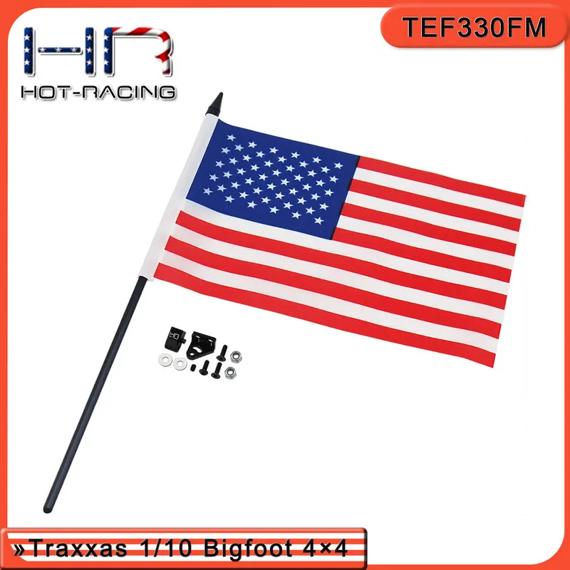 

Hr Traxxas 1:10 4x4 Remote Control Car Mood Piece Ornament Aluminum Alloy Fixed Seat Simulation Flag With Adjustable Angle Rc