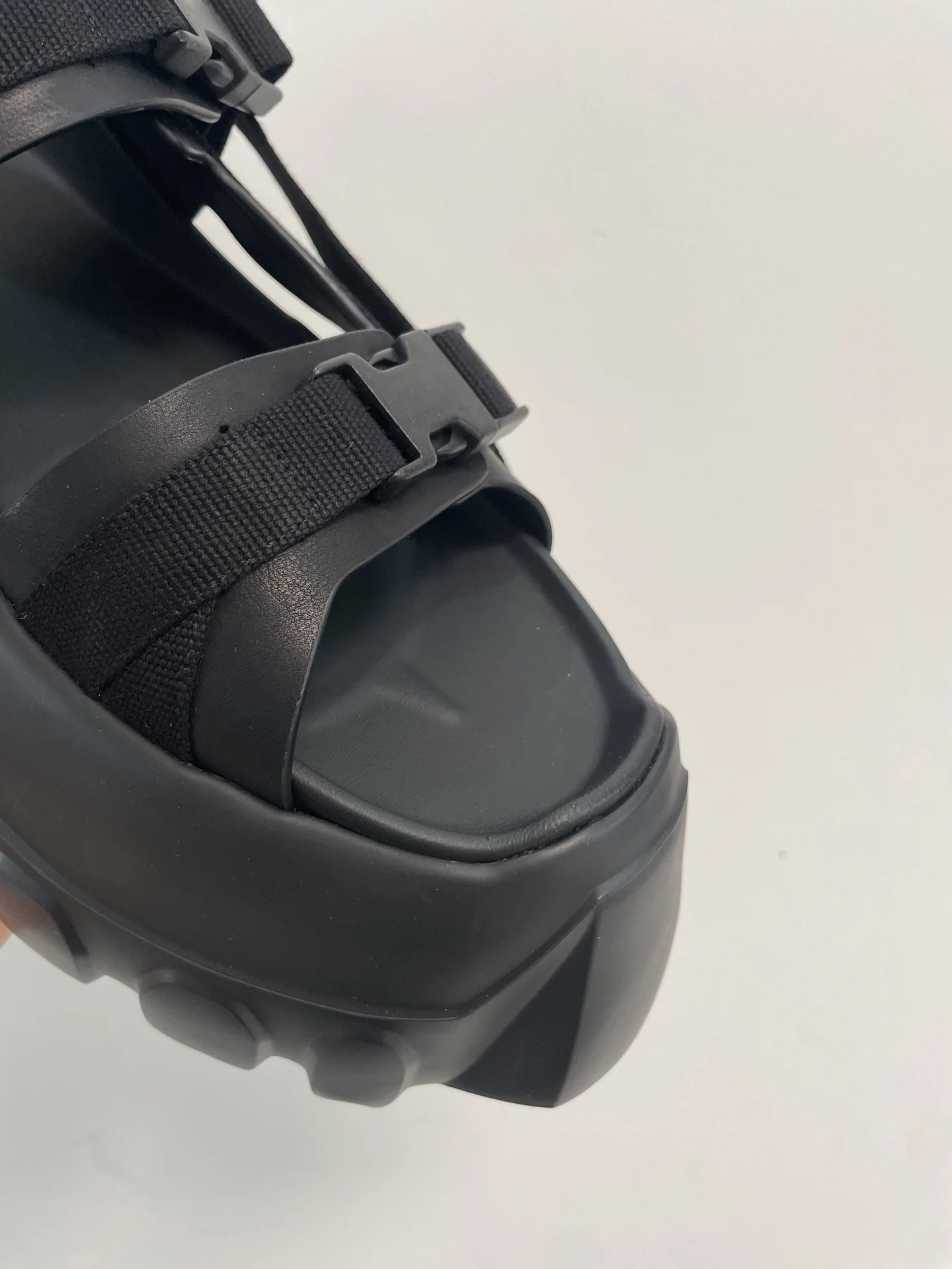 صنادل منصة الرجال النساء عادية جلد طبيعي فاخر المدربين الارتفاع زيادة شارع العليا الصيف حذاء أسود #6