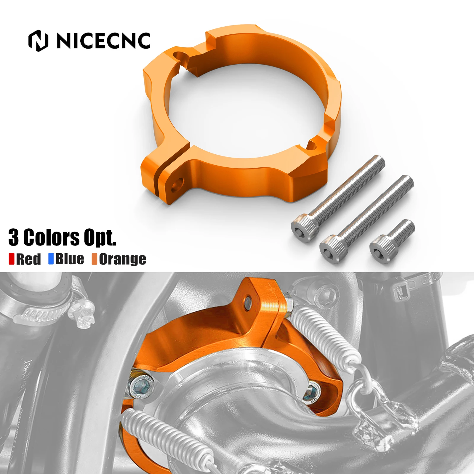 

NICECNC For KTM EXC 300 TPI EXC XCW TPI 250 300 2023 EXC XC SX XCW TPI Six Days 250 300 2017-2022 Exhaust Muffler Flange Guard