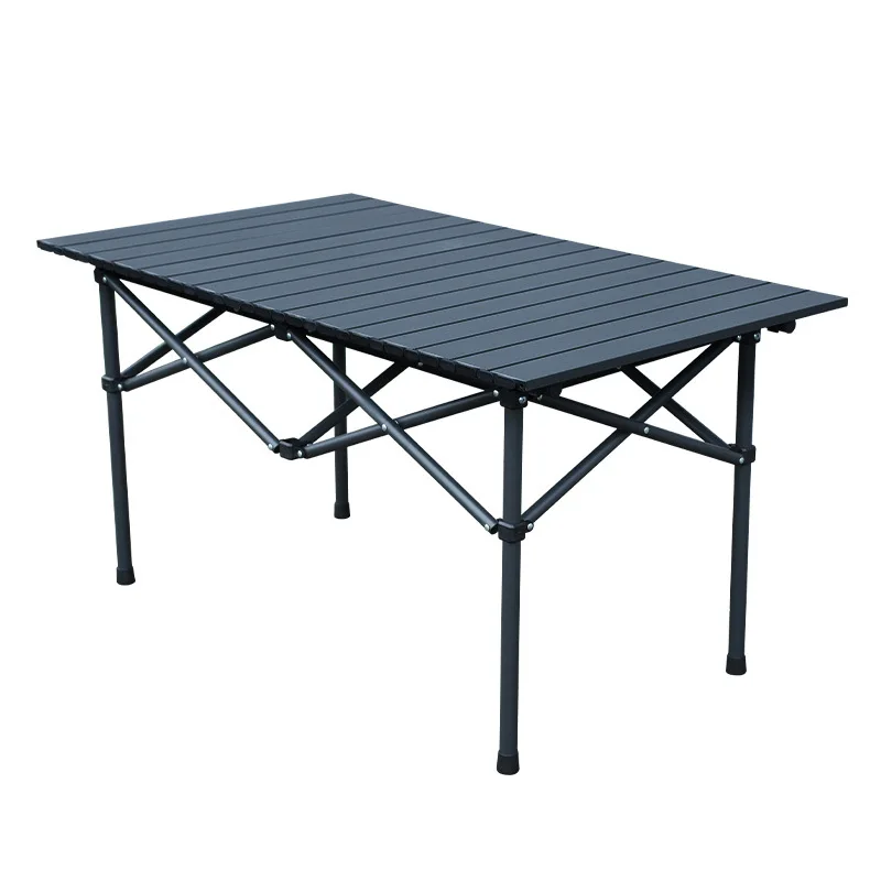 Adjustable Aluminum Folding Table, Portable Camping Table, Barbecue Picnic Table, Outdoor