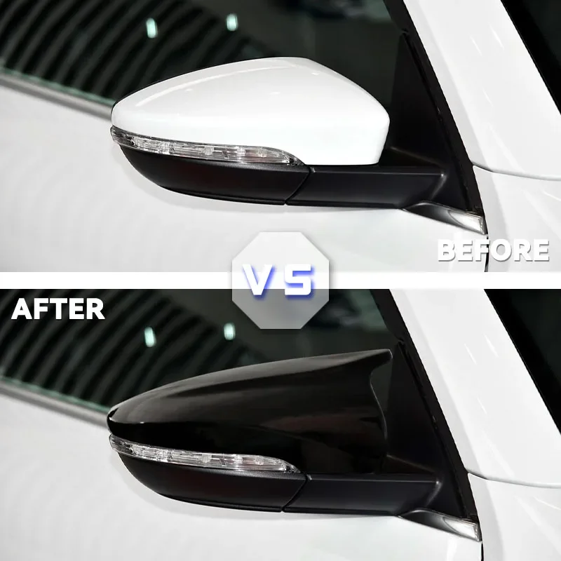 2X Side Wing Mirror Cover Caps For VW JETTA MK6 Volkswagen Passat B7 Scirocco Beetle CC Eos Rearview Mirror Cover Add on