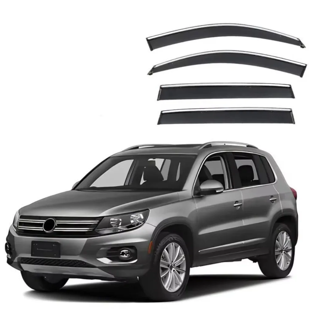 Window Visor Rain Exterior Part Body Kit Accessories For VW Volkswagen Tiguan L X 2007 2008 2009 2011 2010 2011 2012 -2024