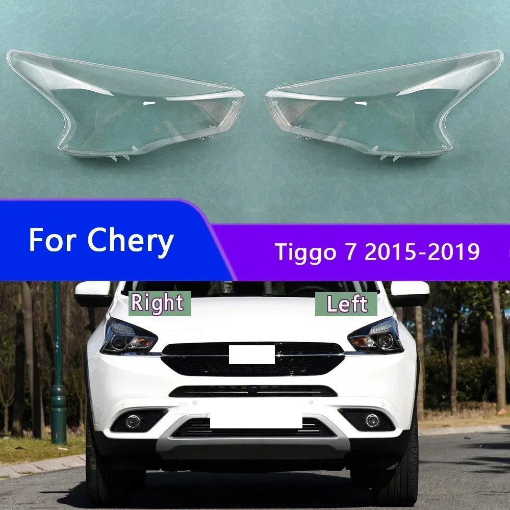 

For Chery Tiggo 7 2015-2019 Headlight Cover Lens Transparent Lamp Shell Plexiglass Replace Original Lampshade