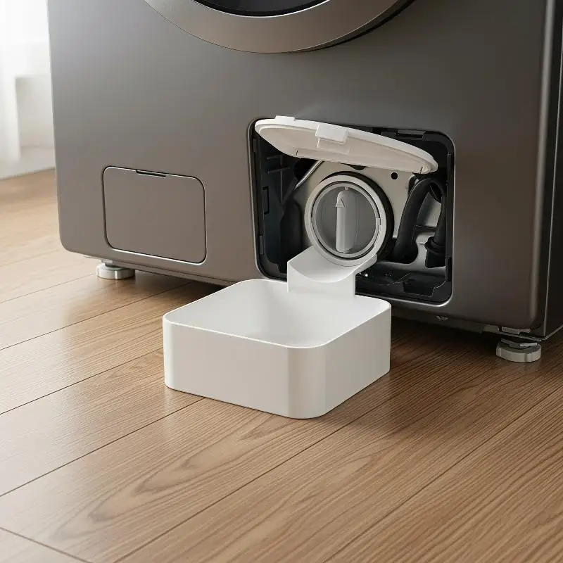 1 Set Leakproof Washing Machine Drain Tray Sturdy Durable Drum Washer Waste Outlet Water Collection Box for RV Use