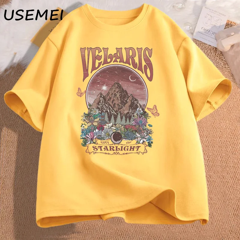 Velaris City of Starlight ACOTAR T Shirt Women Casual The Night Court T-Shirt Bookish SJM Merch Tshirts Cotton Short Sleeve Tees