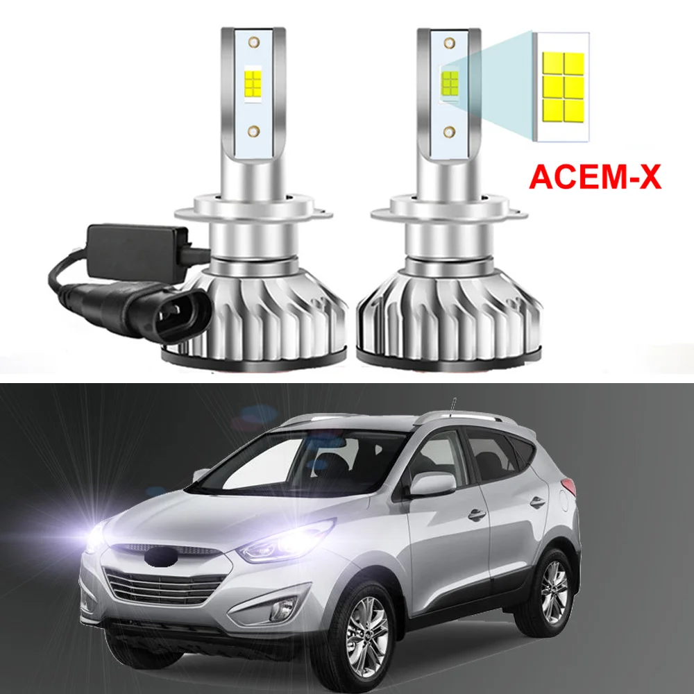 

2Pcs Car LED Headlight Bulbs 9012 HIR2 For Hyundai Tucson 2014 2015 High Low Beam(Only fit original is halogen)