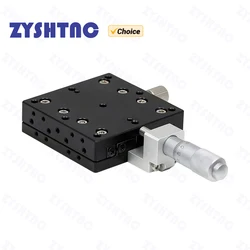 X Axis Optical Displacement Platform High Fine Tuning Platform Knob micrometer cross guide stage LX40/60 LGX40/60 40*40mm 60*60m