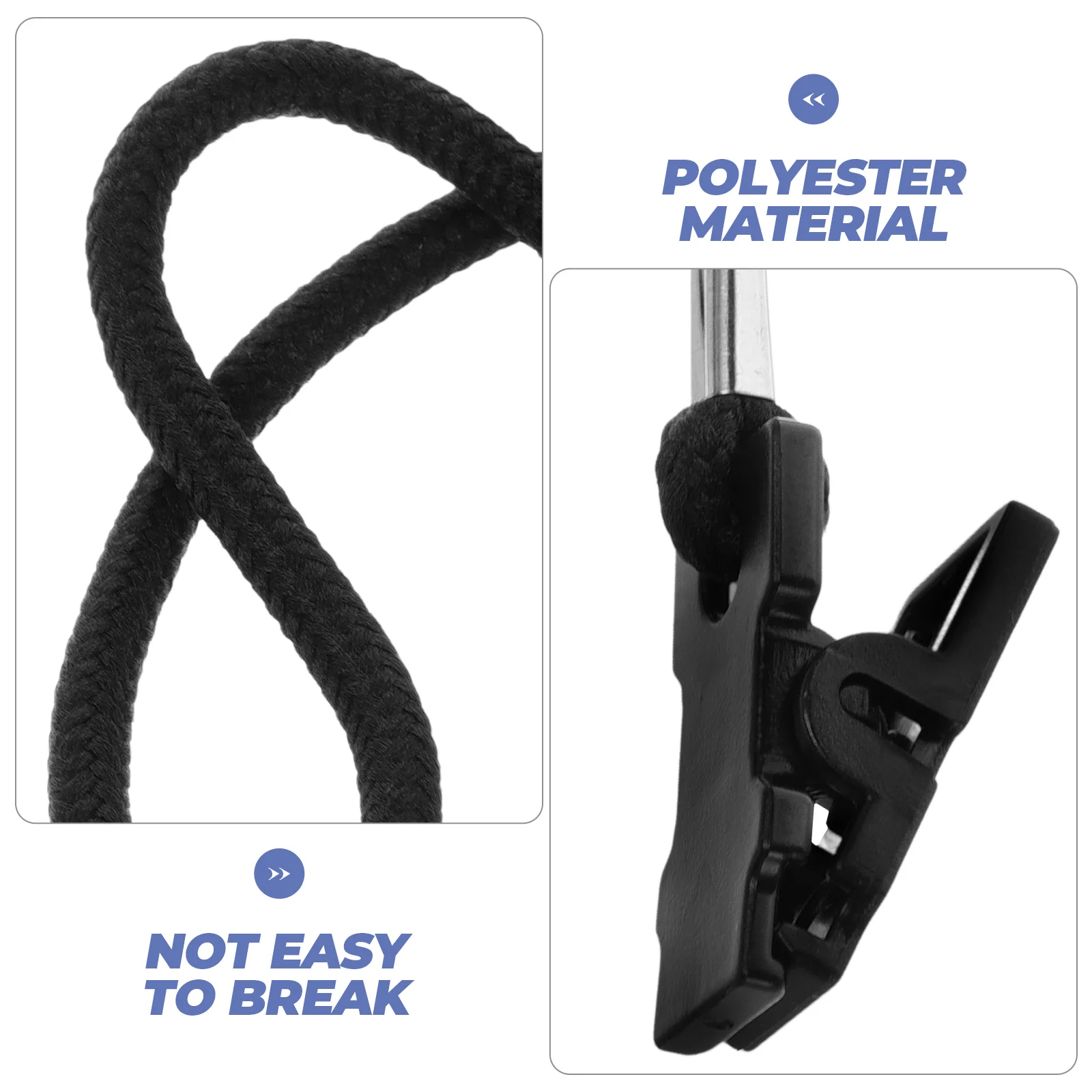 2pcs Glasses Strap Windproof Anti-Loss Retainer For Outdoor Sports Hat Clip Fishing Cap Polyester Durable Lightweight Safety