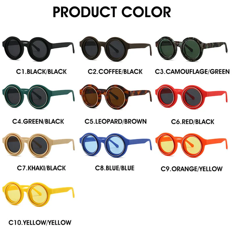 Fashion Vintage Round Sunglasses Women For Men Sun Glasses Punk Shades Luxury Brand Designer Classic Steampunk Shades UV400