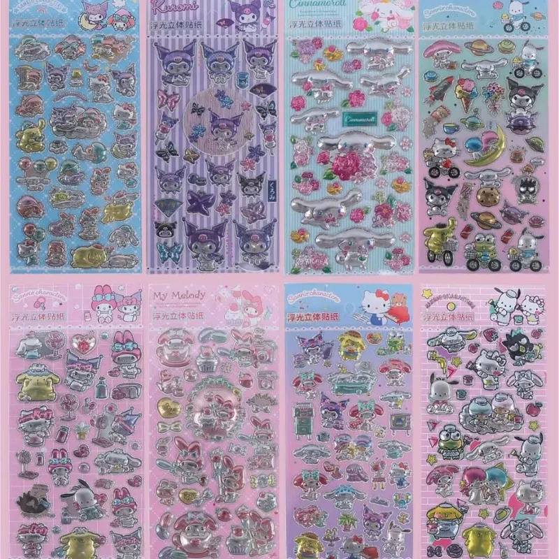 

40 шт./лот, наклейки Sanrio Pochacco Cinnamoroll PomPomPurin, милые декоративные стикеры для скрапбукинга, дневников, альбомов, этикетки для запечатывания