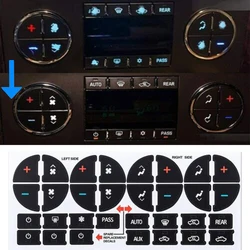 Car AC Dash Button Repair Kit Sticker Dash Board Decal for Buick Enclave Chevy Avalanche Silverado Tahoe GMC Acadia Sierra Yukon