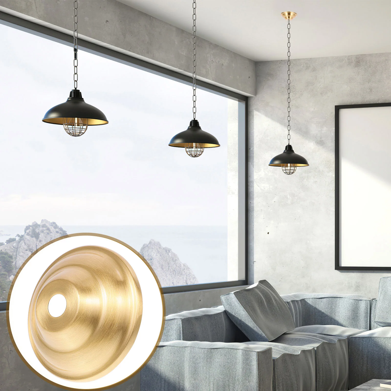 Chandelier Base Tray Modern Finial DIY Lamp Holder Cups Light Decor Fixture Brass Metal Bases Decoration Desktop