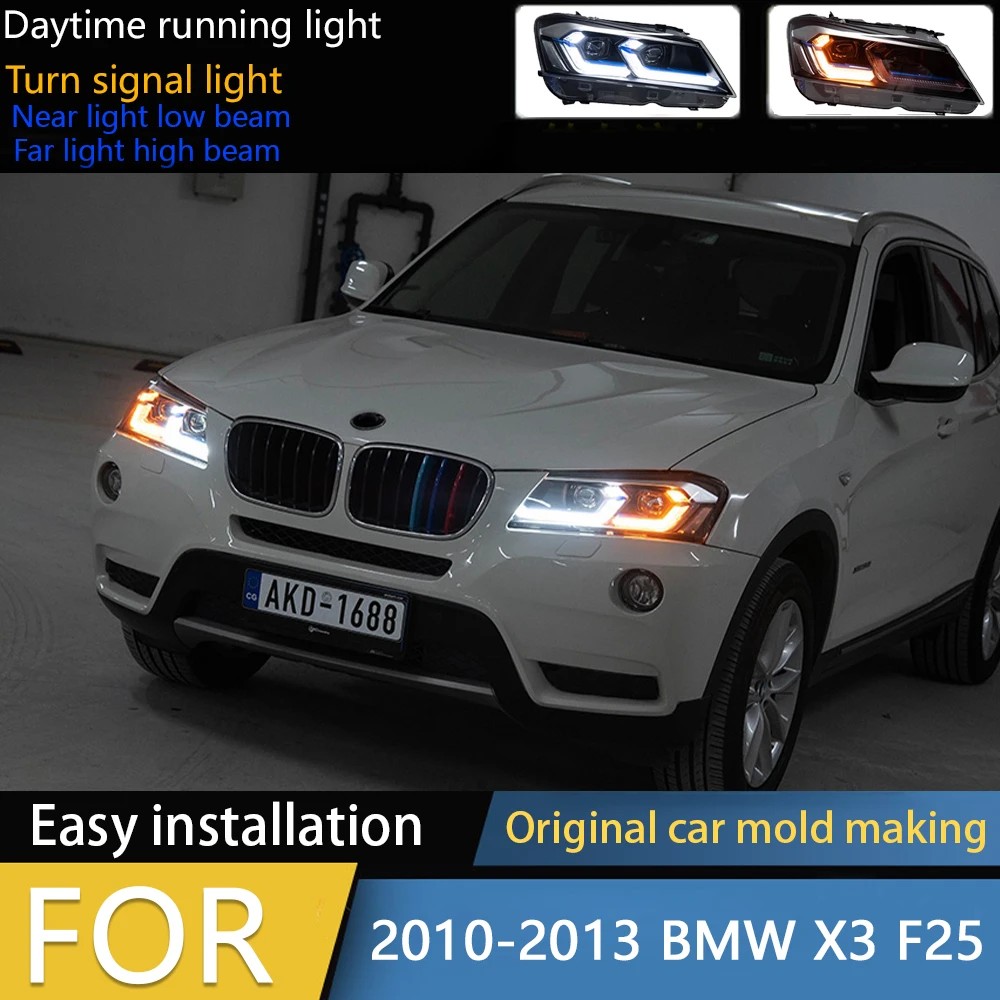 

Car Lights for BMW X3 F25 LED Headlight Projector Lens 2010-2013 Pre-LCI Head Lamp Front DRL Signal Automotive Accessories