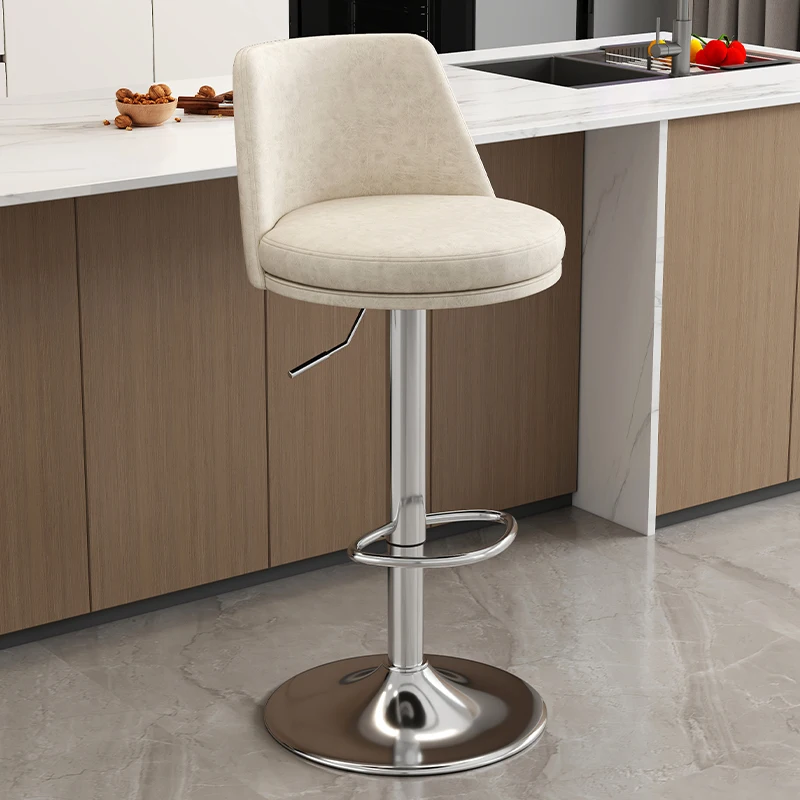 高級調節可能なバーチェア装飾的なスプリング張りのバースツールバーチェアスイベル人間工学に基づいたタブレテスデクラブ家具