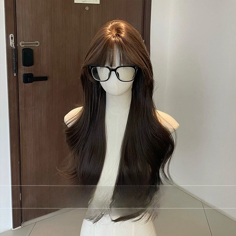 

Wig 5.0 New Craft Big Scalp Natural Sweet and Cute Qi Bangs Full Head Wig