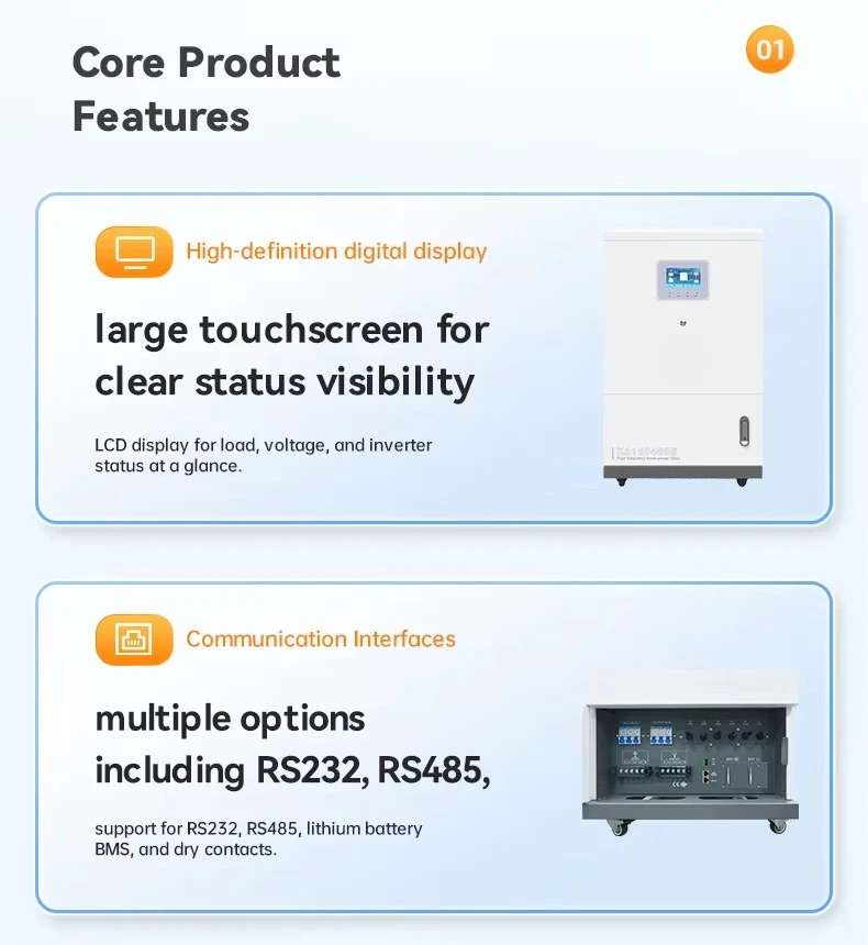 15KW Three Phase Inverter 3 Phase Solar Inverter 48V High Voltage Battery 15000W Solar Inverter Hybrid Energia with 300a MPPT