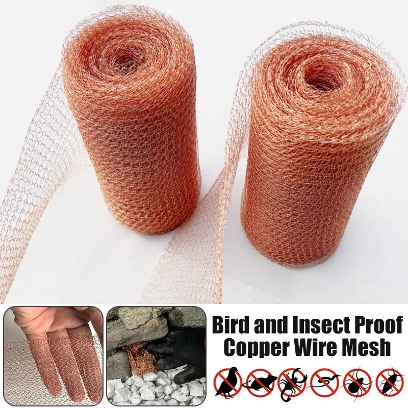 6/9/10/12m Copper Wire Mesh Signal Shielding Net Anti-Snail Copper Wire Net Wire Pest & Rodent Net Copper Mesh Decor Garden Net